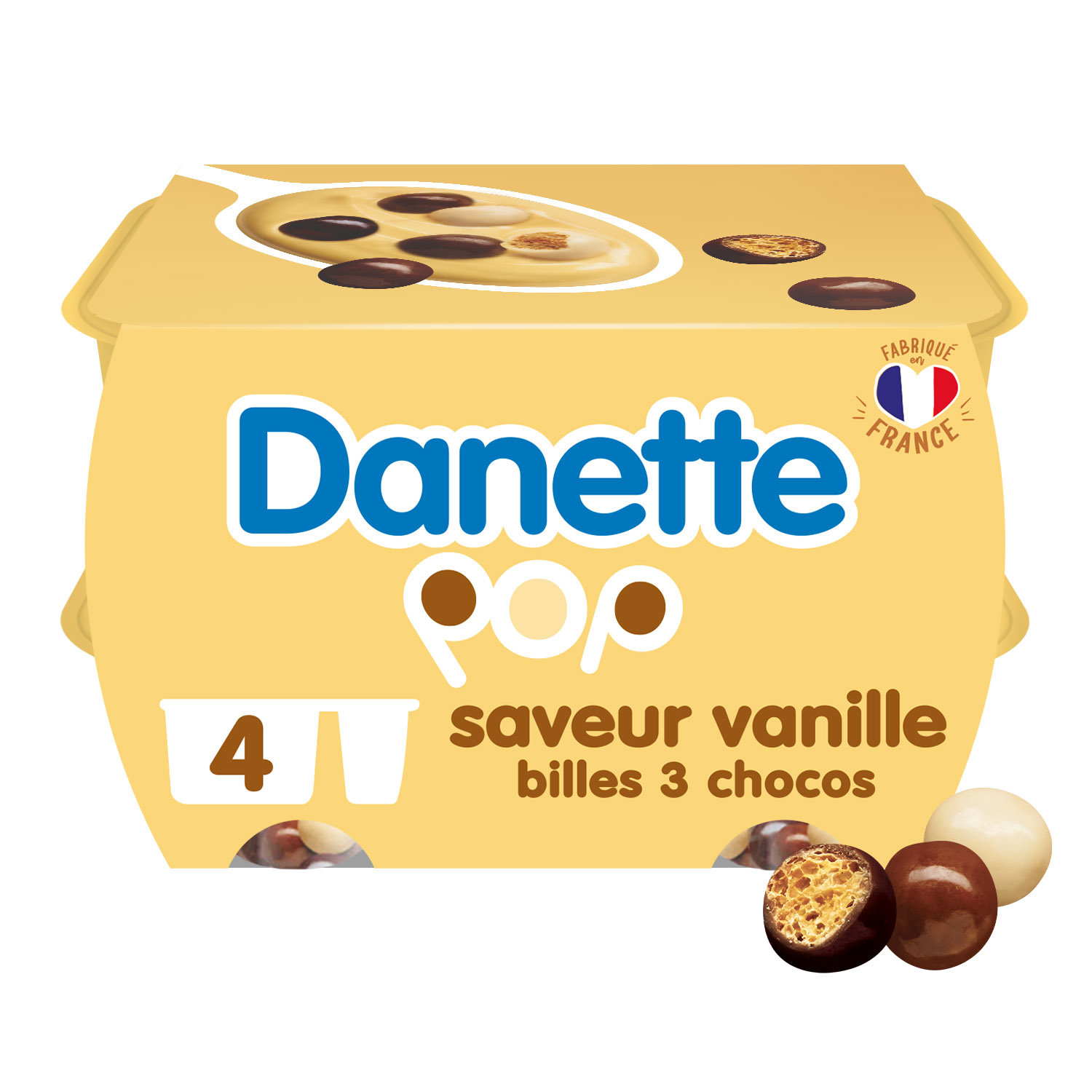 Danette Pop Vanille&amp；球3巧克力